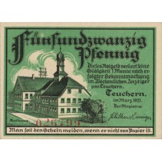 Teuchern Stadt, 1x25pf, 1x50pf, Set of 2 Notes, 1317.1a