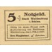 Waldenburg Stadt, 2x5pf, Set of 2 Notes, W3.18
