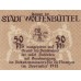 Wolfenbüttel Stadt, 1x50pf, Set of 1 Note, W57.1
