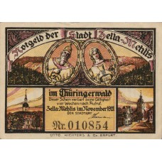 Zella-Mehlis Stadt, 1x10pf, 1x25pf, 3x50pf, Set of 5 Notes, 1468.1