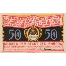 Zeulenroda Stadt, 5x50pf, 5x75pf, Set of 10 Notes, 1470.2
