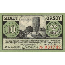 Orsoy Stadt, 1x10pf, 1x25pf, 1x50pf, Set of 3 Notes, 1026.1a