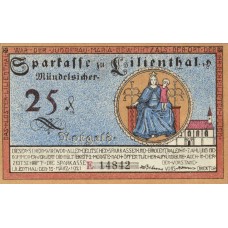 Lilienthal Sparkasse, 1x25pf, Set of 1 Note, 802.7
