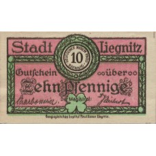 Liegnitz Stadt, 1x10pf, 1x25pf, Set of 2 Notes, L42.8