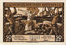 Bitterfeld Stadt, 6x50pf, Set of 6 Notes, 111.3