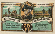 Friedrichsbrunn Gemeinde, 2x25pf, 2x50pf, 2x75pf, Set of 6 Notes, 394.1