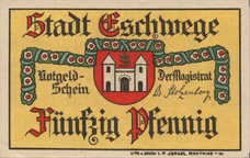Eschwege Stadt, 1x50pf, Set of 1 Note, 352.1a