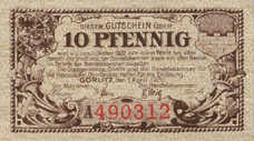 Görlitz Stadt und Handelskammer, 1x10pf, Set of 1 Note, G24.6