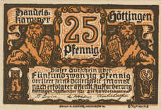 Göttingen Handelskammer, 1x25pf, 1x50pf, Set of 2 Notes, G25.6a