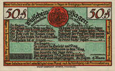 Hagen Gemeinde, 2x50pf, Set of 2 Notes, 499.1a