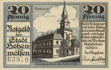Hohenmölsen Stadt, 2x20pf, Set of 2 Notes, 621.1a - Matched SN Set