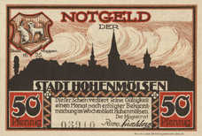 Hohenmölsen Stadt, 4x50pf, Set of 4 Notes, 621.2a