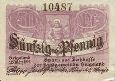 Helgoland Spar & Leihkasse der Landgemeinde, 50 Pfennig, H26.1b