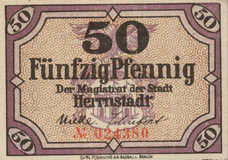 Herrnstadt Stadt, 50 Pfennig, H31.1c