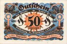 Kahla Stadt, 6x50pf, Set of 6 Notes, 668.9a