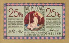Kudowa Bad Gemeinde, 1x25pf, 1x50pf, Set of 2 Notes, 748.1a