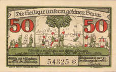 Königsaue Gemeinde, 1x40pf, 2x50pf, 1x75pf, 1x100pf, Set of 5 Notes, 721.1