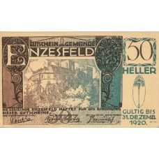 Enzesfeld N.Ö. Gemeinde, 1x10h, 1x20h, 1x50h, Set of 3 Notes, FS 179a