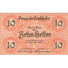 Ernsthofen N.Ö. Gemeinde, 1x10h, Set of 1 Note, FS 184b