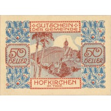 Hofkirchen Im Traunkreis O.Ö. Gemeinde, 50 Heller, FS 387IIIe