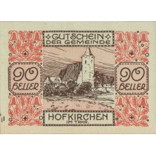 Hofkirchen Im Traunkreis O.Ö. Gemeinde, 90 Heller, FS 387IIIf
