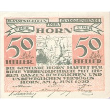 Horn N.Ö. Stadtgemeinde, 1x10h, 1x20h, 1x50h, Set of 3 Notes, FS 397IId