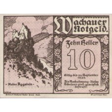 Wachauer Notgeld-Aggstein N.Ö. Gemeinde, 1x10h, 1x20h, 1x50h, Set of 3 Notes, FS 1122.2IIa
