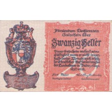 Liechtenstein, Principality of Liechtenstein, 20 Heller, P2 UNC