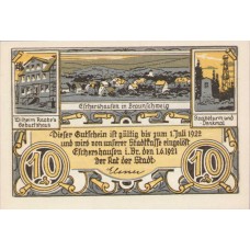 Eschershausen Stadt, 1x10pf, 1x25pf, 1x50pf, 1x75pf, 1x1mk, 1x2mk, Set of 6 Notes, 351.1
