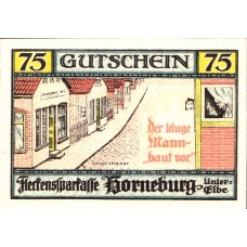 Horneburg Fleckenssparkasse, 1x25pf, 1x50pf, 1x75pf, Set of 3 Notes, 630.1