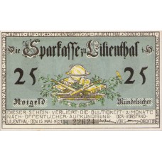 Lilienthal Sparkasse, 1x25pf, 1x50pf, 1x75pf, Set of 3 Notes, 802.12