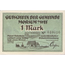 Morsum/Sylt Gemeinde, 1x1mk, Set of 1 Note, 900.1a