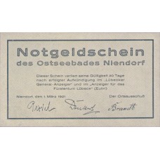 Niendorf Gemeinde, 1x25pf, 1x50pf, 1x75pf, Set of 3 Notes, 974.1