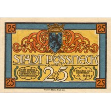Pössneck Stadt, 1x25pf, 1x50pf, 1x75pf, Set of 3 Notes, 1066.1
