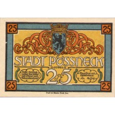 Pössneck Stadt, 1x25pf, 1x50pf, 1x75pf, Set of 3 Notes, 1066.2