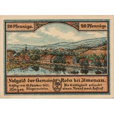 Roda bei Ilmenau Gemeinde, 1x20pf, 1x25pf, 2x50pf, Set of 4 Notes, 1128.1