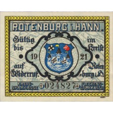 Rotenburg i Hann Kreissparkasse und Fleckenssoarkasse, 1x25pf, Set of 1 Note, 1139.1