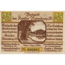 Rotenburg i Hann Kreis, 1x25pf, 1x50pf, Set of 2 Notes, R47.1