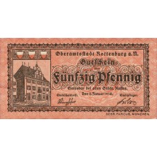 Rottenburg a.N. Stadt, 1x50pf, Set of 1 Note, R49.3