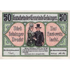 Selsingen Gemeinde, 1x50pf, Set of 1 Note, 1220.1